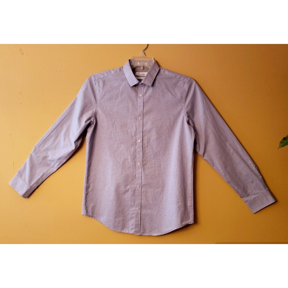 Calvin Klein Infinite Cool Men's Long Sleeve Woven Shirt  Non-Iron Bottom Up S/P